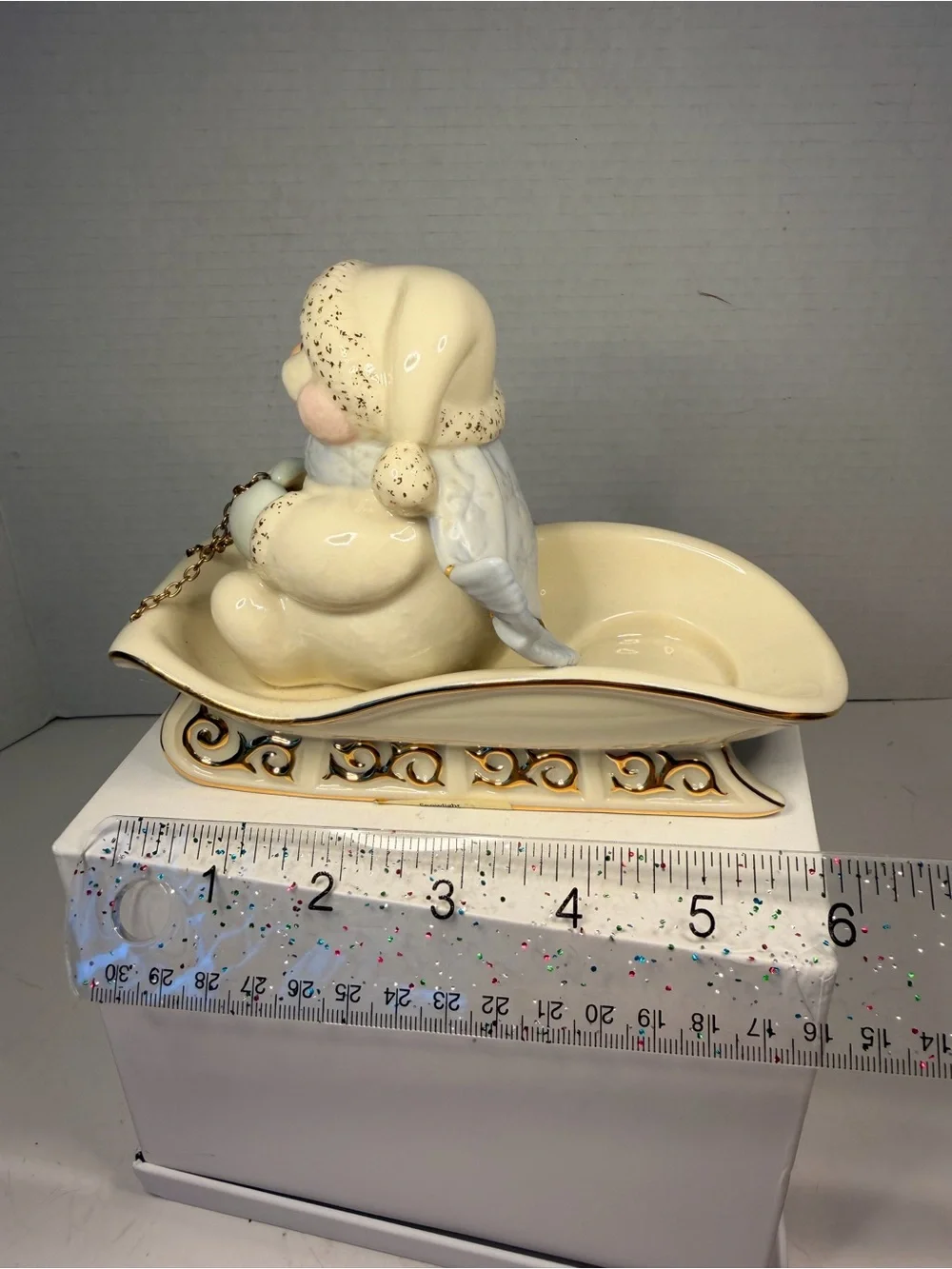 Lenox Snowlight Sleighlight Votive Snowman Sled Candle Holder